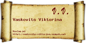 Vaskovits Viktorina névjegykártya